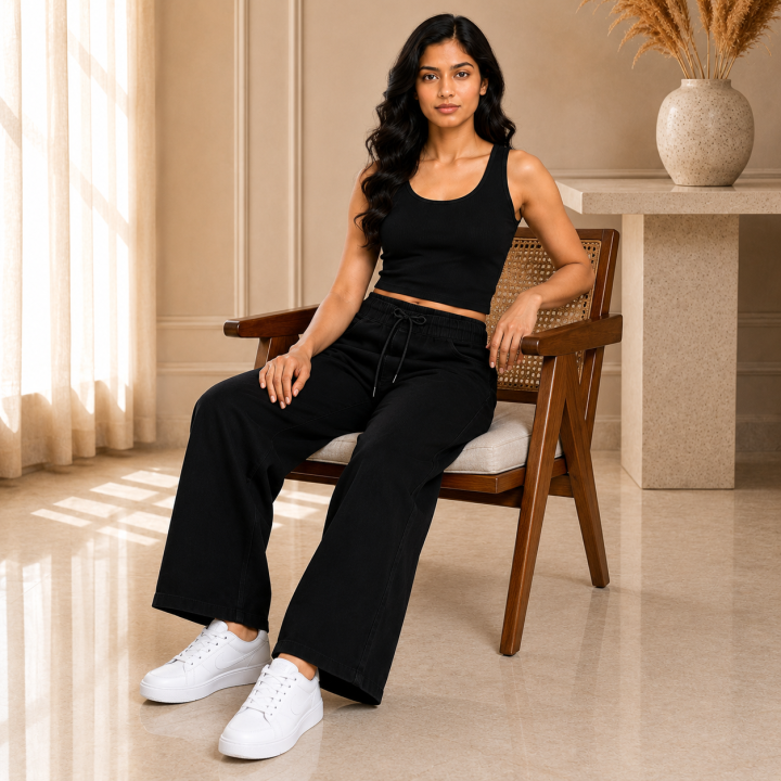 Women's Cotton Denim Joggers Pant