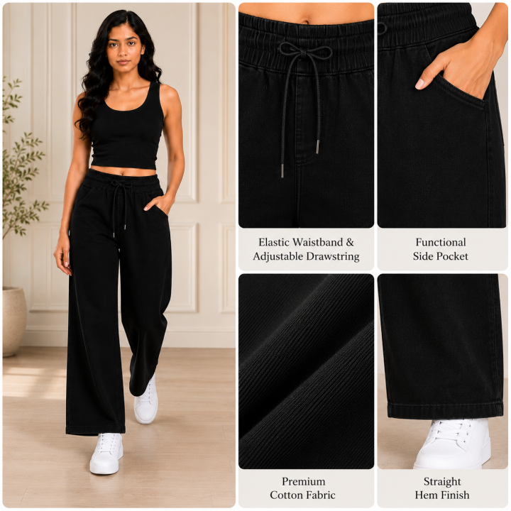 Women's Cotton Denim Joggers Pant