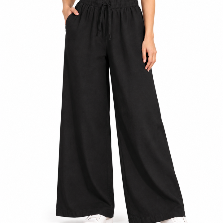 Women's Bell Bottom Plazo Pants I Cotton Indigo Denim Pants  I Elastic Waist Wide Leg Bottom Wear I