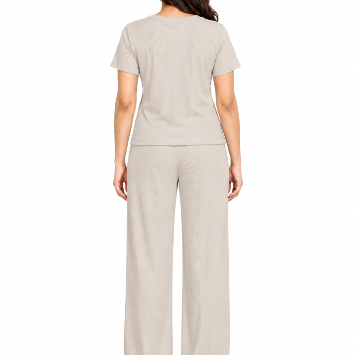 Veljia Women’s Wide Leg Pants with Pockets | Premium Cotton Lounge Wear | High Waisted Drawstring | Casual Comfortable Pajama Bottoms with Pocket